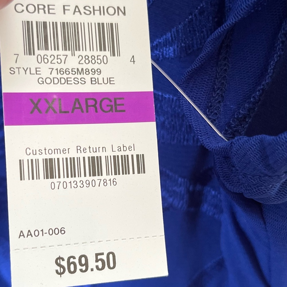 INC brilliant cobalt blue cap sleeve top NWT❣️ - Picture 2 of 9